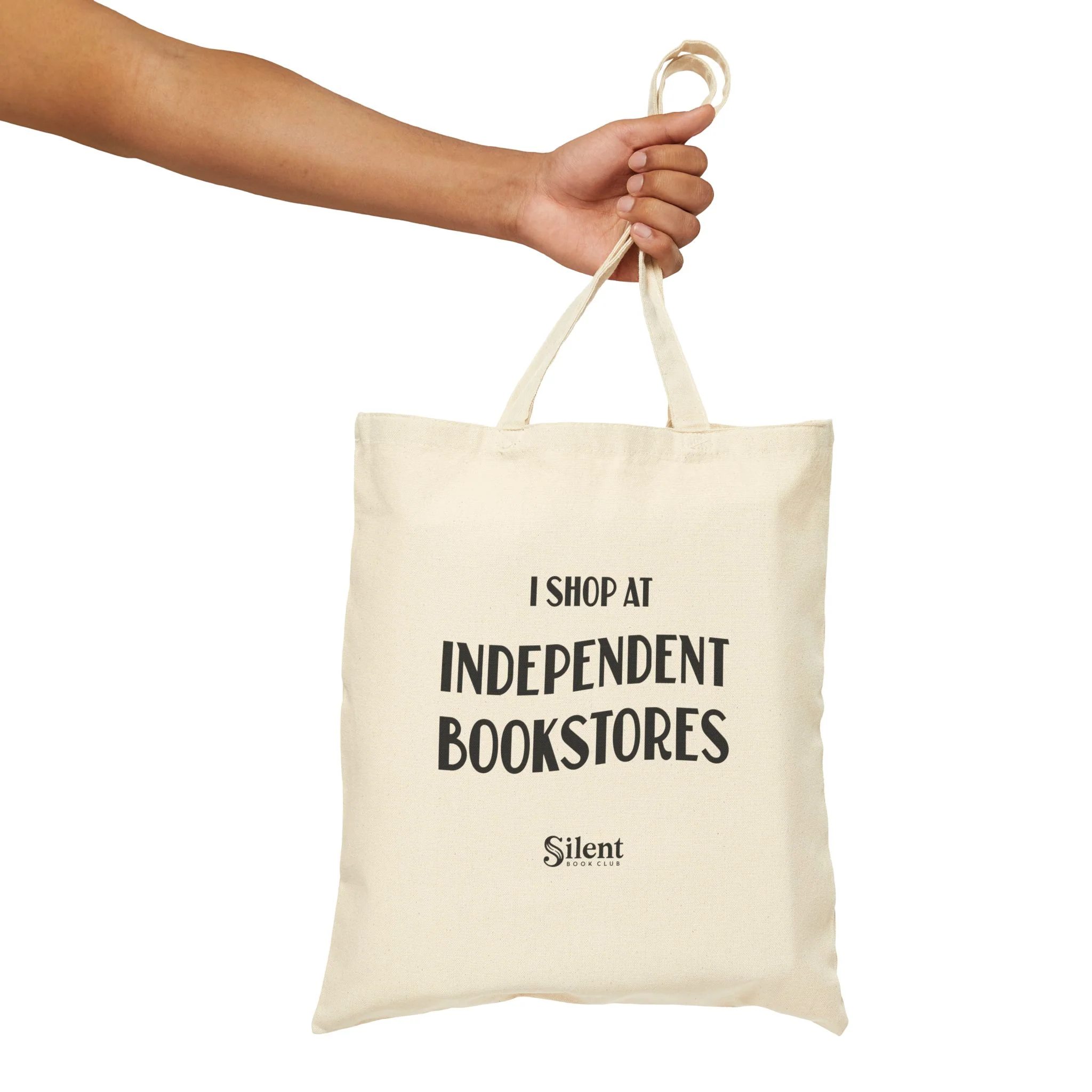 I Shop at Independent Bookstores - Cotton Canvas Tote - Image 7
