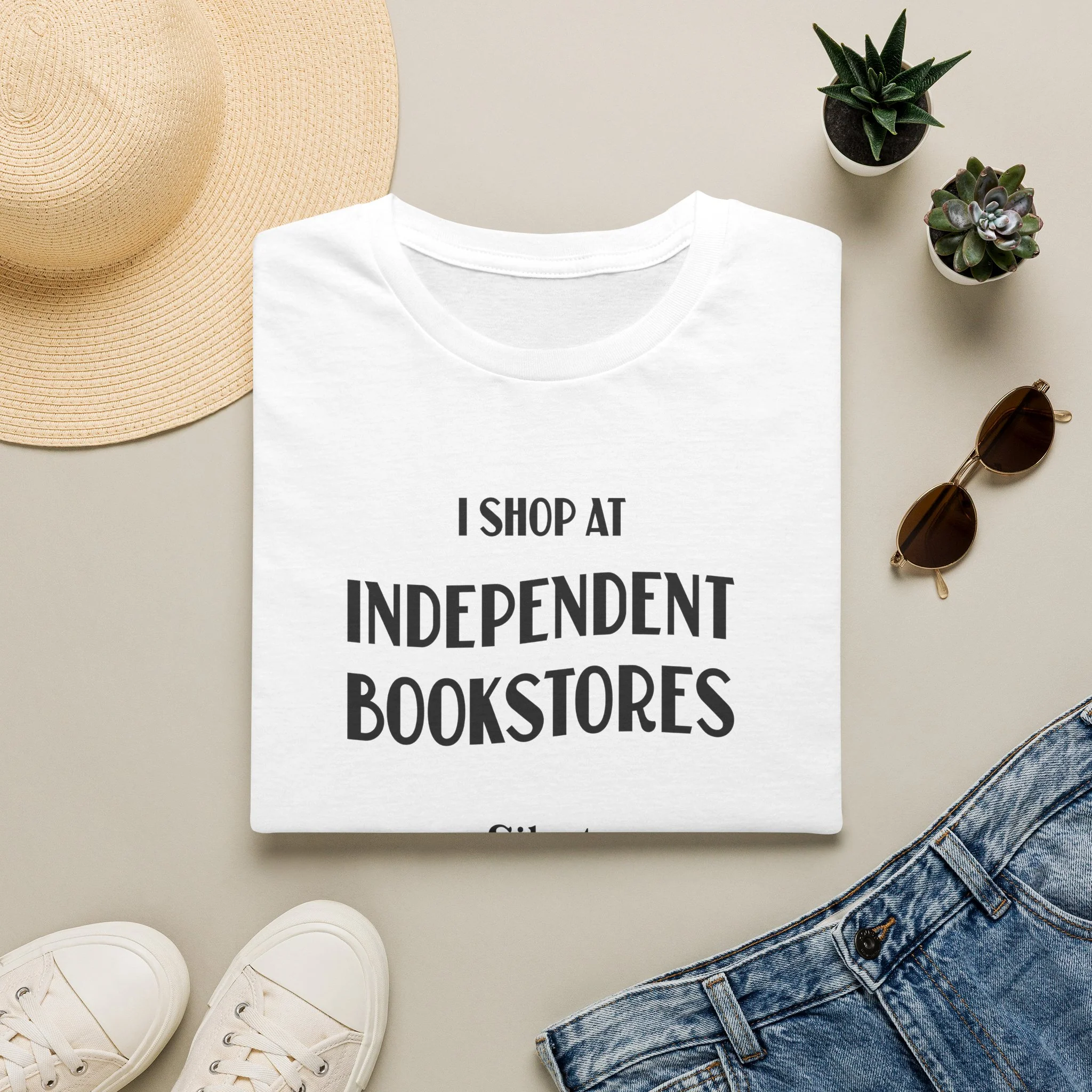 I Shop at Independent Bookstores - Unisex Tee - Image 7