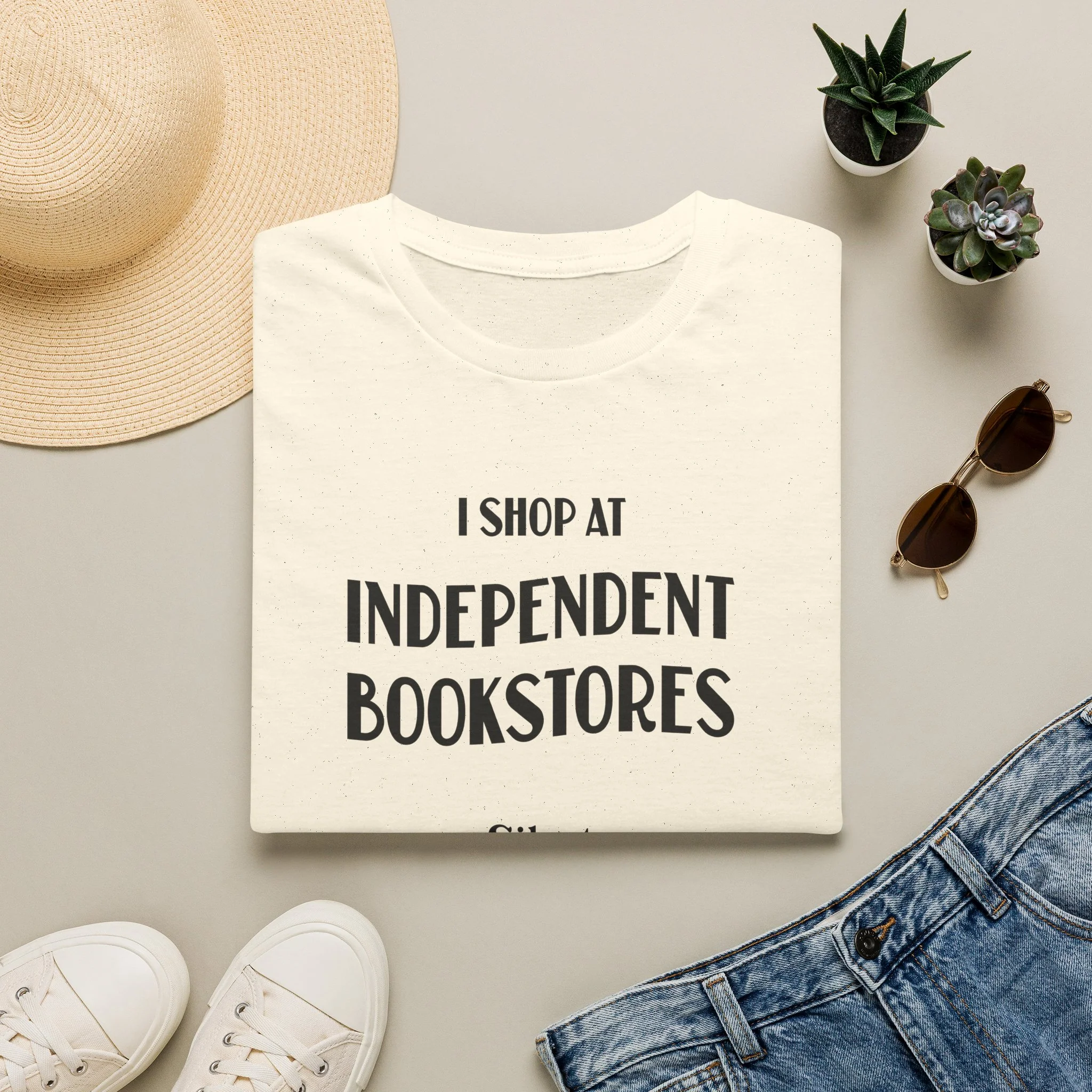I Shop at Independent Bookstores - Unisex Tee - Image 9
