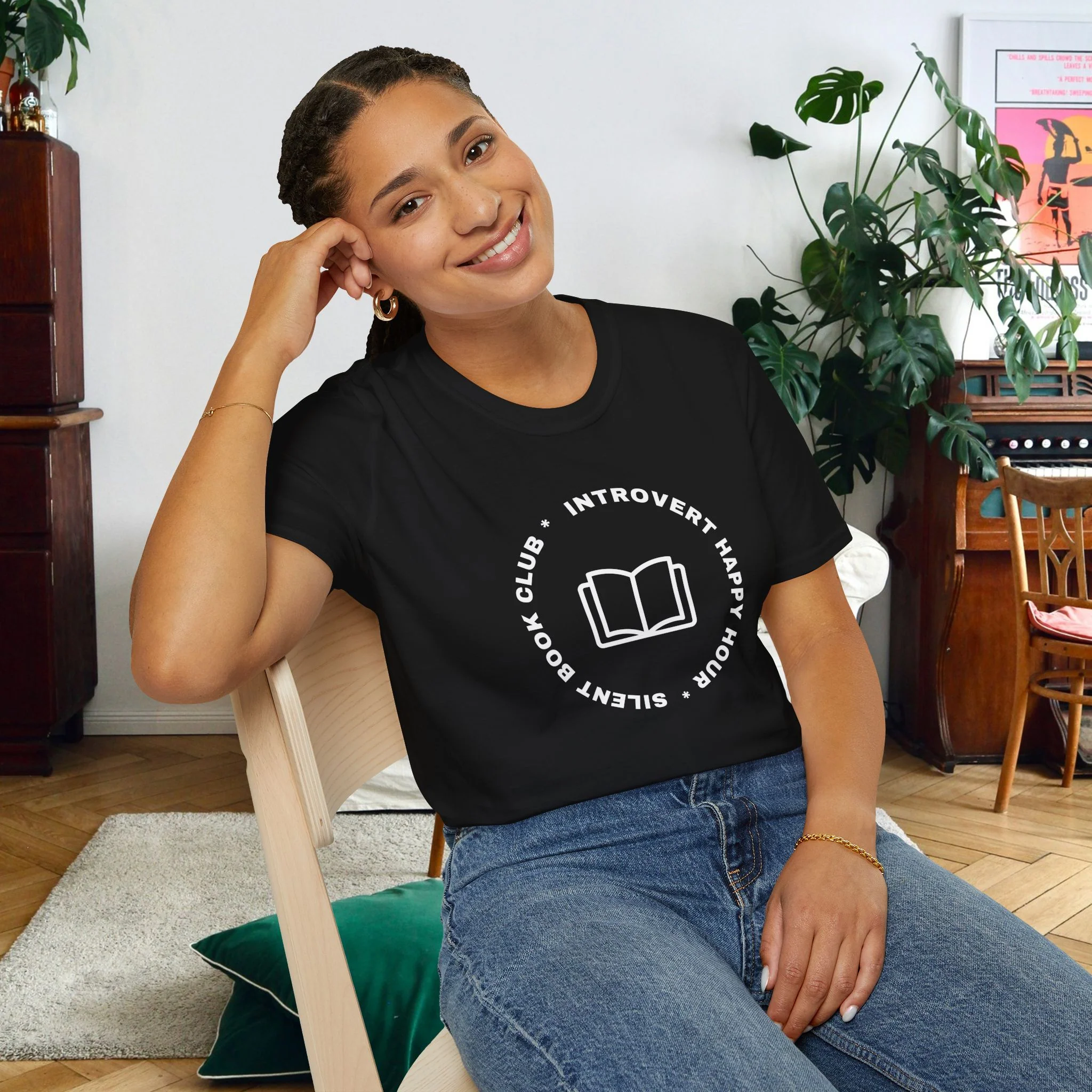 Introvert Happy Hour Unisex T-Shirt - Image 6