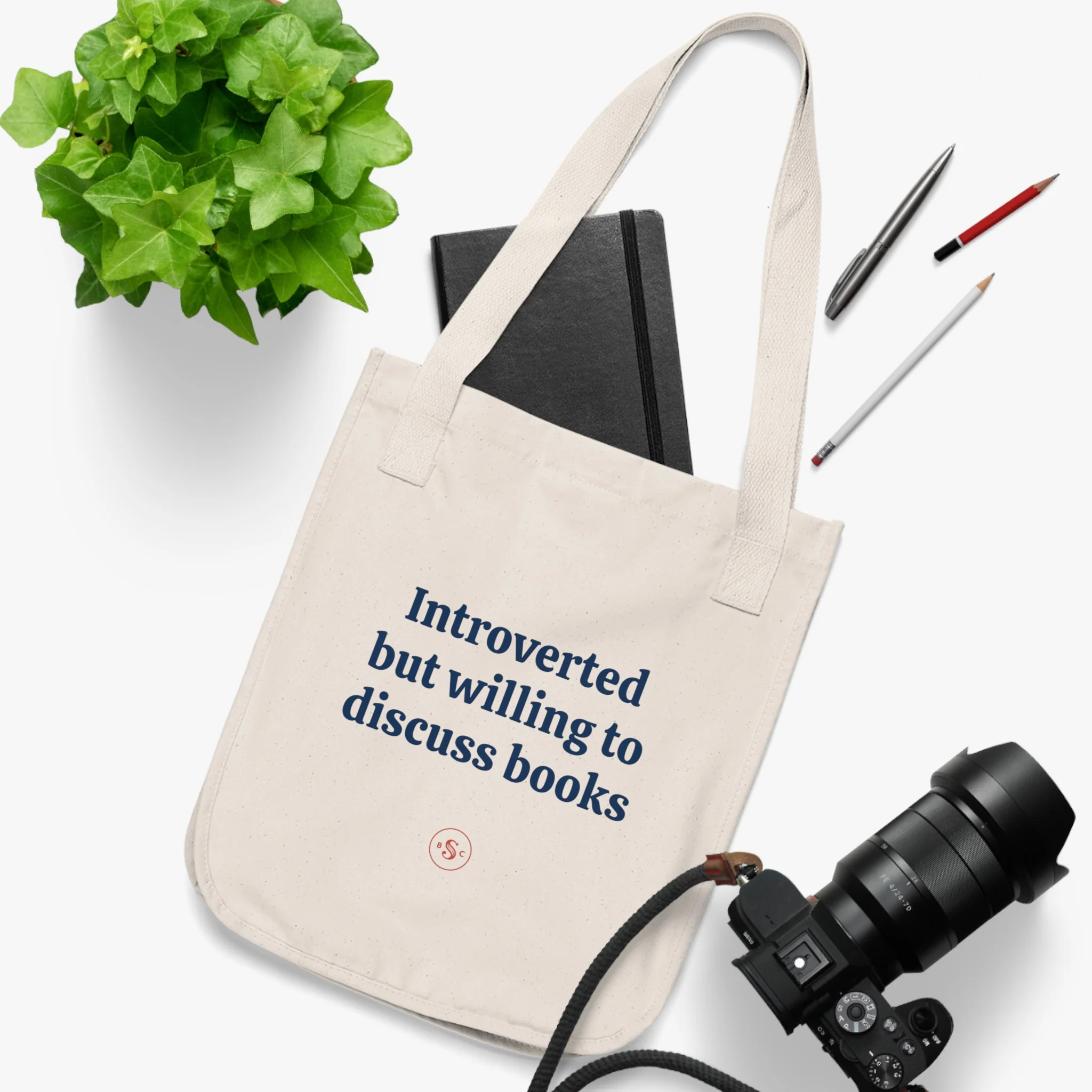 Introverted - Organic Canvas Tote