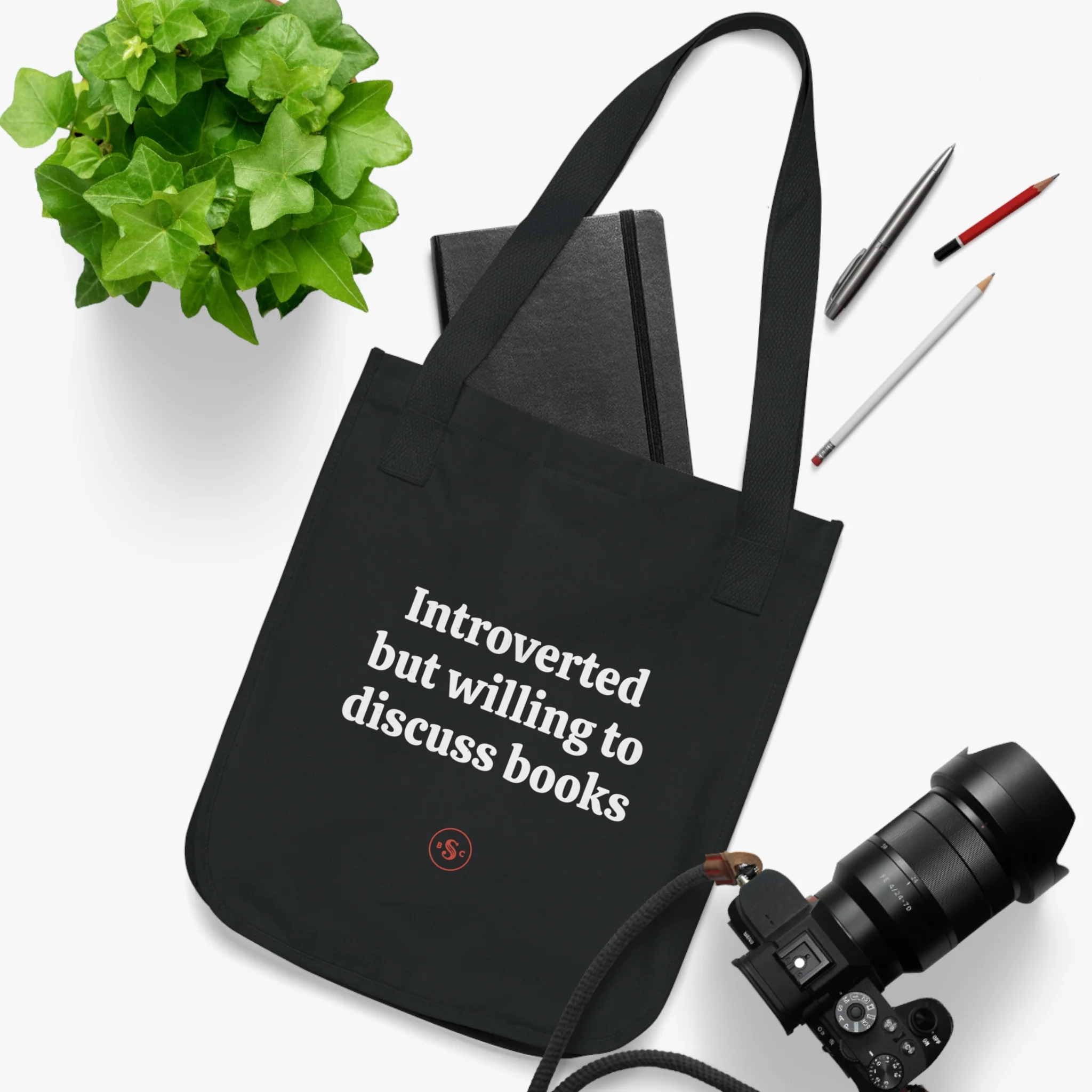 Introverted - Organic Canvas Tote - Image 5