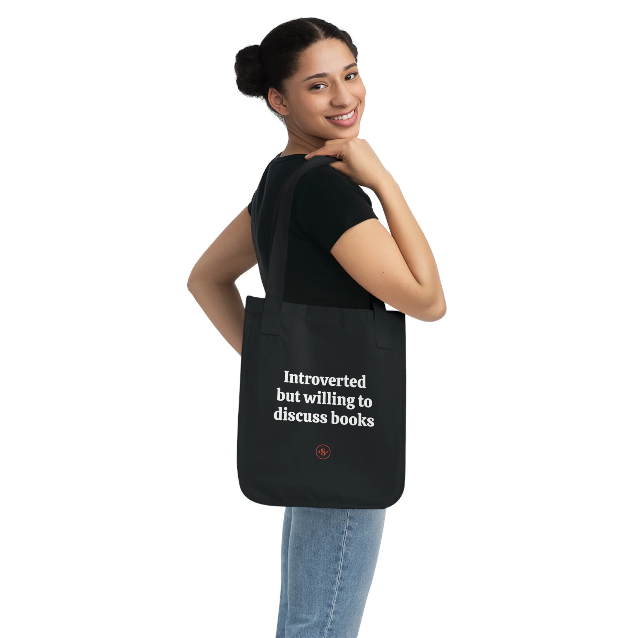 Introverted - Organic Canvas Tote - Image 6