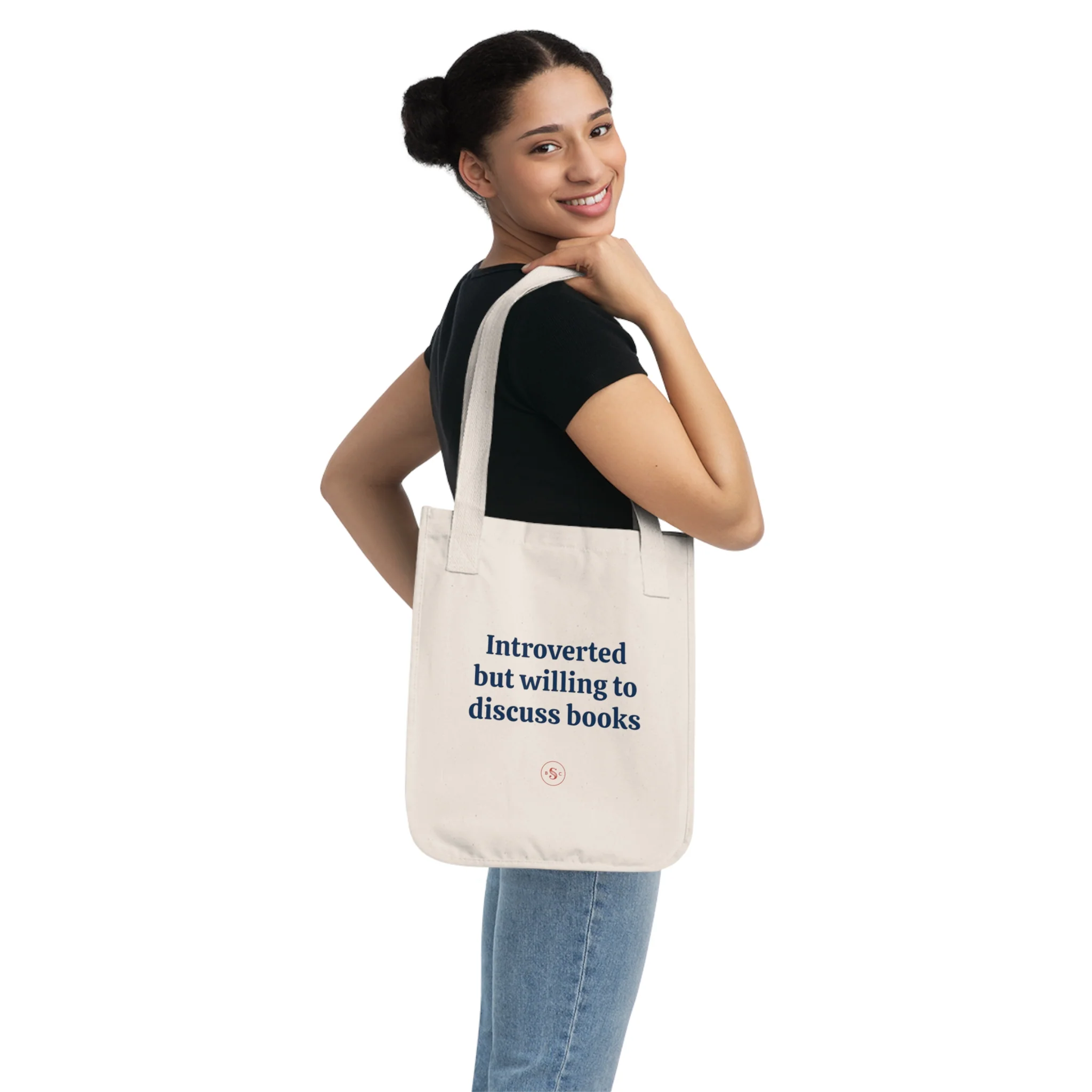 Introverted - Organic Canvas Tote - Image 8